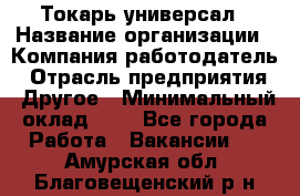 Токарь-универсал › Название организации ­ Компания-работодатель › Отрасль предприятия ­ Другое › Минимальный оклад ­ 1 - Все города Работа » Вакансии   . Амурская обл.,Благовещенский р-н